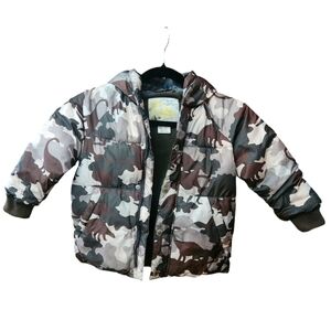 Zara baby, jacket coat, size 3-4 dinosaur camouflage.